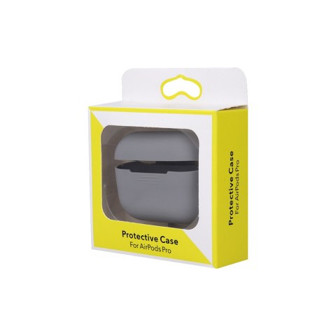 Etui do Airpods Pro szare z haczykiem Etui do Airpods Pro szare z haczykiem
