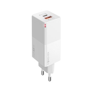 Forever Core ładowarka sieciowa PD+ QC 3.0 GaN 1x USB 1x USB-C 65W biała