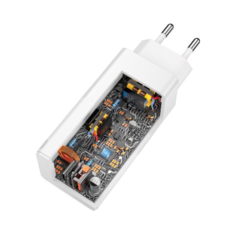 Forever Core ładowarka sieciowa PD+ QC 3.0 GaN 1x USB 1x USB-C 65W biała Forever Core ładowarka sieciowa PD+ QC 3.0 GaN 1x USB 1x USB-C 65W biała