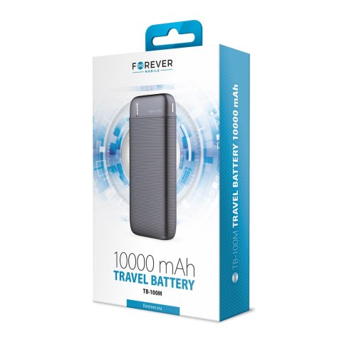 Forever power bank TB-100M 10000 mAh czarny Forever power bank TB-100M 10000 mAh czarny