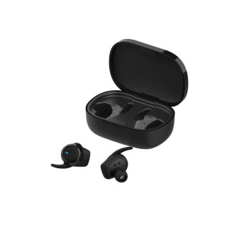Forever słuchawki Bluetooth 4Sport TWE-300 czarne z etui ładującym