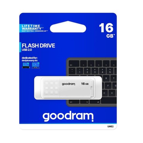 Goodram pendrive 16GB USB 2.0 UME2 biały Goodram pendrive 16GB USB 2.0 UME2 biały