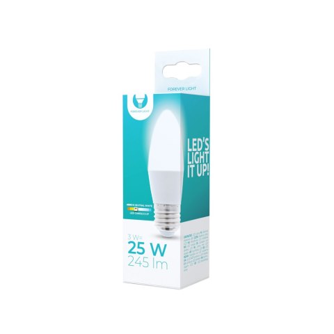 Żarówka LED E27 C37 3W 230V 4500K 245lm Forever Light Żarówka LED E27 C37 3W 230V 4500K 245lm Forever Light