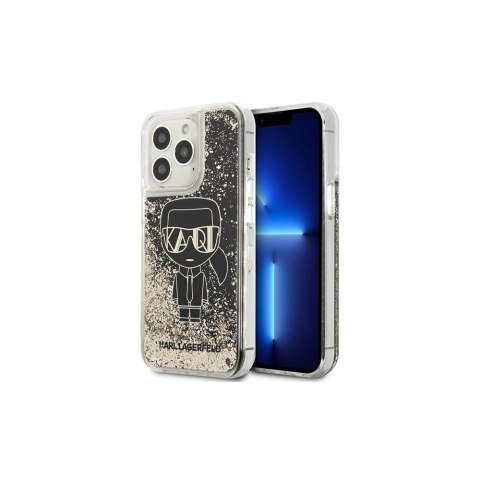 Karl Lagerfeld nakładka do iPhone 13 Pro Max 6,7" KLHCP13XLGGKBK czarna hard case Liquid Glitter Iconic