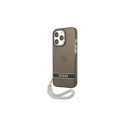Guess nakładka do iPhone 13 / 13 Pro 6,1" GUHCP13LHTSGSK czarna hard case Translucent Stap Guess nakładka do iPhone 13 / 13 Pro 6,1" GUHCP13LHTSGSK czarna hard case Translucent Stap