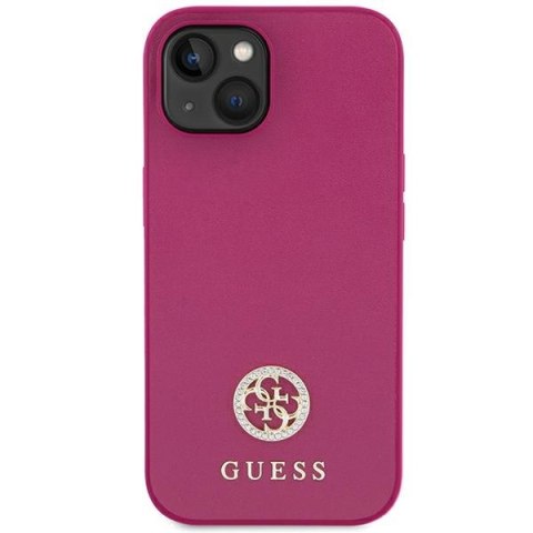 Guess nakładka do iPhone 15 6,1" GUHCP15SPS4DGPP różowa HC PU 4G Metal Logo Strass Guess nakładka do iPhone 15 6,1" GUHCP15SPS4DGPP różowa HC PU 4G Metal Logo Strass