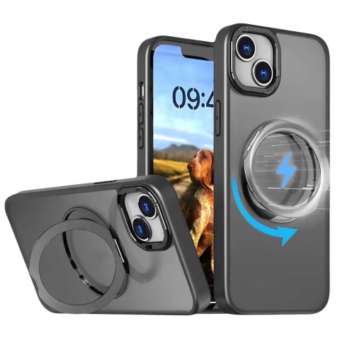 Nakładka Mag Ring Rotating do iPhone 12 / 12 Pro 6,1" czarna Nakładka Mag Ring Rotating do iPhone 12 / 12 Pro 6,1" czarna