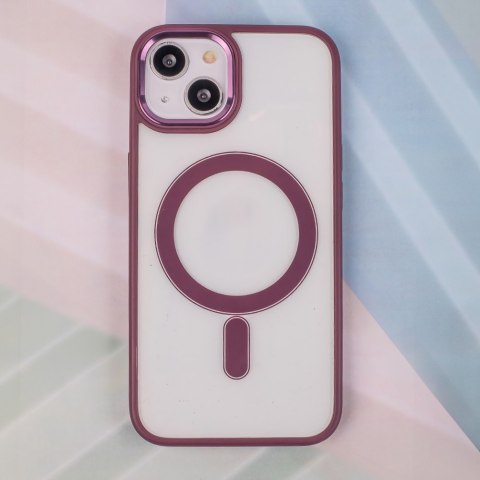 Nakładka Satin Clear Mag do iPhone 12 / 12 Pro 6,1" fioletowa