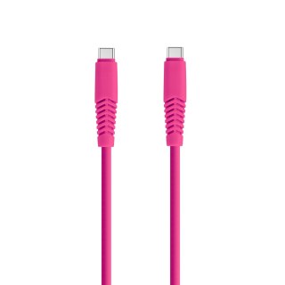 Setty kabel USB-C - USB-C 1,5m 2,1A KSC-C-1.526 różowy