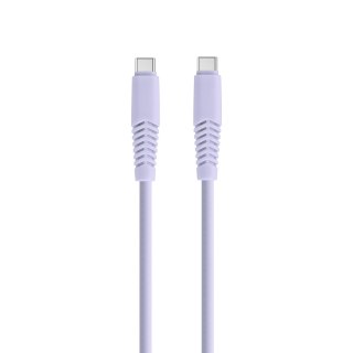 Setty kabel USB-C - USB-C 1,5m 2,1A KSC-C-1.529 liliowy