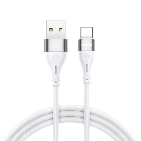 BWOO kabel USB - USB-C 1m 3A Minimalist Silicone biały X280C BWOO kabel USB - USB-C 1m 3A Minimalist Silicone biały X280C