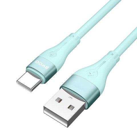 BWOO kabel USB - USB-C 1m 3A Minimalist Silicone zielony X280C BWOO kabel USB - USB-C 1m 3A Minimalist Silicone zielony X280C