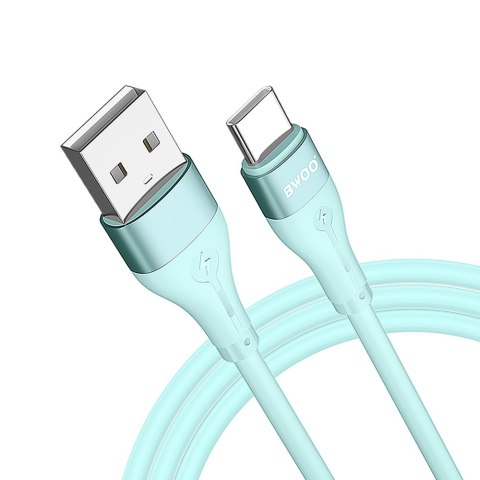 BWOO kabel USB - USB-C 1m 3A Minimalist Silicone zielony X280C BWOO kabel USB - USB-C 1m 3A Minimalist Silicone zielony X280C