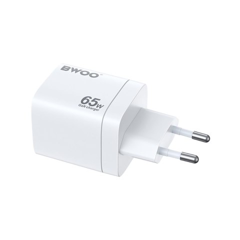 BWOO ładowarka sieciowa 2 x USB-C + USB-A 65W czarna GaN Travel Charger CDA147 BWOO ładowarka sieciowa 2 x USB-C + USB-A 65W czarna GaN Travel Charger CDA147