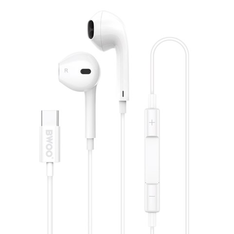 BWOO słuchawki HF175 USB-C digital interface białe