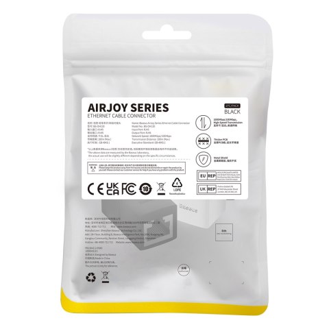 Baseus złączka sieciowa AirJoy Series Network Cable Connector Cluster czarna (1PC/Pack) Baseus złączka sieciowa AirJoy Series Network Cable Connector Cluster czarna (1PC/Pack)