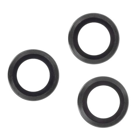 Zestaw szkieł na aparat do Samsung Galaxy A15 4G / A15 5G czarna ramka (3 sztuki)