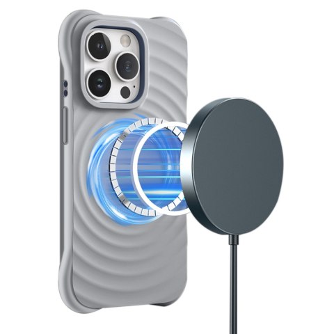 Nakładka Circle Mag do iPhone 15 Pro 6,1" szara
