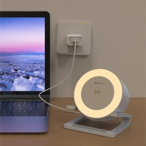 Devia głośnik Bluetooth I-M3 z wbudowaną ładowarką indukcyjną 15W i lampką Devia głośnik Bluetooth I-M3 z wbudowaną ładowarką indukcyjną 15W i lampką