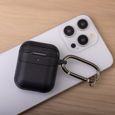 Etui Carbon do Airpods / Airpods 2 czarne