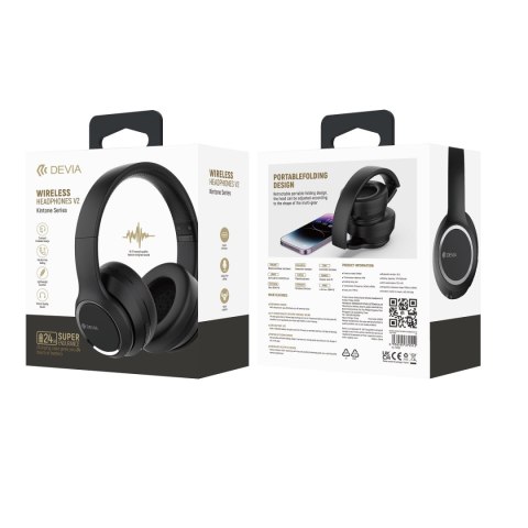 Devia słuchawki Bluetooth nauszne Kintone czarne Devia słuchawki Bluetooth nauszne Kintone czarne