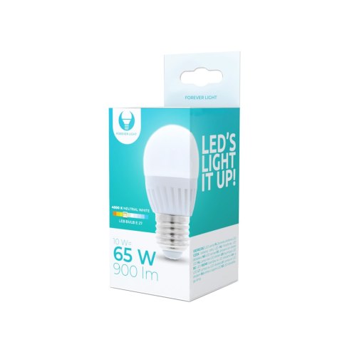 Żarówka LED E27 G45 10W 230V 4500K 900lm ceramiczna Forever Light Żarówka LED E27 G45 10W 230V 4500K 900lm ceramiczna Forever Light