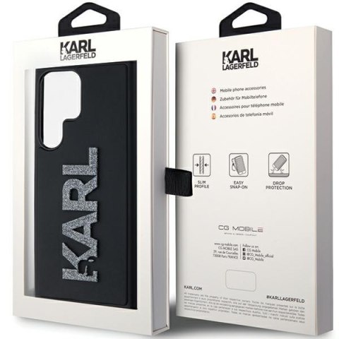 Karl Lagerfeld nakładka do Samsung Galaxy S24 Ultra KLHCS24L3DMBKCK czarna HC 3D logo glitter Karl Lagerfeld nakładka do Samsung Galaxy S24 Ultra KLHCS24L3DMBKCK czarna HC 3D logo glitter