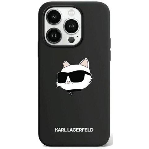 Karl Lagerfeld nakładka do iPhone 15 Pro 6,1" KLHMP15LSCHPPLK czarna HC Magsafe silicone sil Choupette head print Karl Lagerfeld nakładka do iPhone 15 Pro 6,1" KLHMP15LSCHPPLK czarna HC Magsafe silicone sil Choupette head print