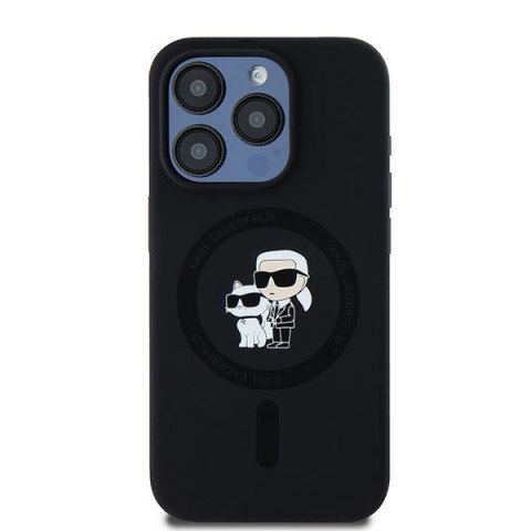Karl Lagerfeld nakładka do iPhone 15 Pro 6,1" KLHMP15LSCMKCRHK czarna HC Magsafe silicone kc heads ring Karl Lagerfeld nakładka do iPhone 15 Pro 6,1" KLHMP15LSCMKCRHK czarna HC Magsafe silicone kc heads ring