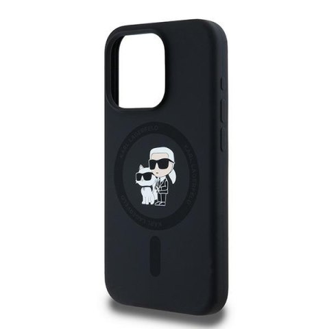 Karl Lagerfeld nakładka do iPhone 15 Pro 6,1" KLHMP15LSCMKCRHK czarna HC Magsafe silicone kc heads ring Karl Lagerfeld nakładka do iPhone 15 Pro 6,1" KLHMP15LSCMKCRHK czarna HC Magsafe silicone kc heads ring