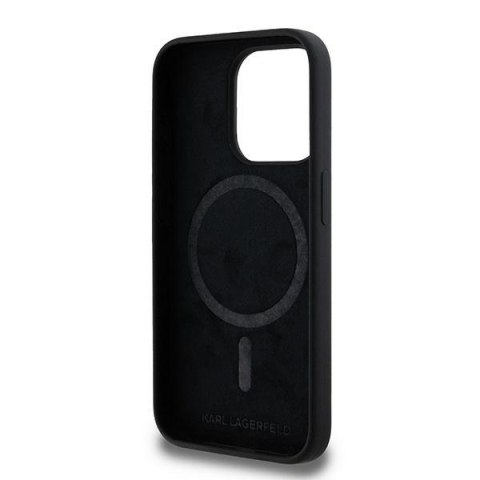 Karl Lagerfeld nakładka do iPhone 15 Pro 6,1" KLHMP15LSCMKCRHK czarna HC Magsafe silicone kc heads ring Karl Lagerfeld nakładka do iPhone 15 Pro 6,1" KLHMP15LSCMKCRHK czarna HC Magsafe silicone kc heads ring