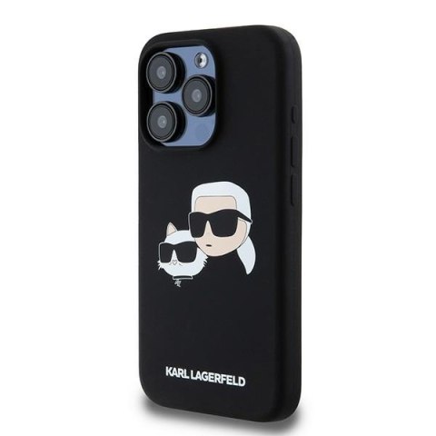 Karl Lagerfeld nakładka do iPhone 15 Pro 6,1" KLHMP15LSKCHPPLK czarna HC Magsafe silicone sil double heads print Karl Lagerfeld nakładka do iPhone 15 Pro 6,1" KLHMP15LSKCHPPLK czarna HC Magsafe silicone sil double heads print