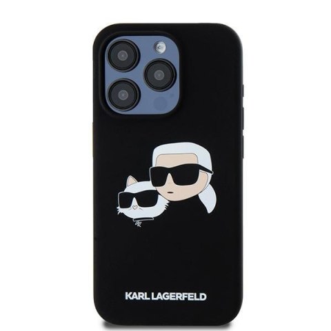 Karl Lagerfeld nakładka do iPhone 15 Pro 6,1" KLHMP15LSKCHPPLK czarna HC Magsafe silicone sil double heads print Karl Lagerfeld nakładka do iPhone 15 Pro 6,1" KLHMP15LSKCHPPLK czarna HC Magsafe silicone sil double heads print