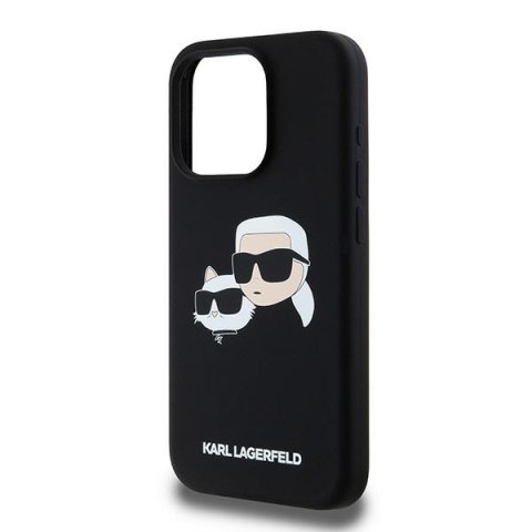 Karl Lagerfeld nakładka do iPhone 15 Pro 6,1" KLHMP15LSKCHPPLK czarna HC Magsafe silicone sil double heads print Karl Lagerfeld nakładka do iPhone 15 Pro 6,1" KLHMP15LSKCHPPLK czarna HC Magsafe silicone sil double heads print