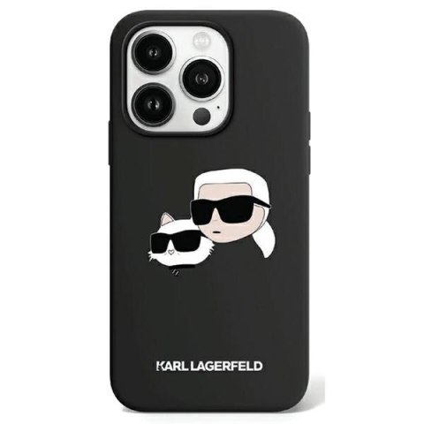 Karl Lagerfeld nakładka do iPhone 15 Pro Max 6,7" KLHMP15XSKCHPPLK czarna HC Magsafe silicone sil double heads print Karl Lagerfeld nakładka do iPhone 15 Pro Max 6,7" KLHMP15XSKCHPPLK czarna HC Magsafe silicone sil double heads print