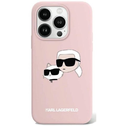 Karl Lagerfeld nakładka do iPhone 15 Pro Max 6,7" KLHMP15XSKCHPPLP różowa HC Magsafe silicone sil double heads print Karl Lagerfeld nakładka do iPhone 15 Pro Max 6,7" KLHMP15XSKCHPPLP różowa HC Magsafe silicone sil double heads print