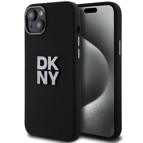DKNY nakładka do iPhone 15 6,1" DKHCP15SSMCBSK czarna HC silicone w stack metal logo DKNY nakładka do iPhone 15 6,1" DKHCP15SSMCBSK czarna HC silicone w stack metal logo
