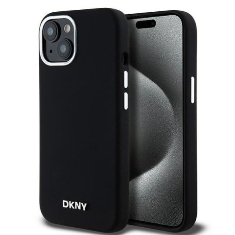 DKNY nakładka do iPhone 15 6,1" DKHMP15SSMCHLK czarna HC Magsafe silicone w horizontal metal logo DKNY nakładka do iPhone 15 6,1" DKHMP15SSMCHLK czarna HC Magsafe silicone w horizontal metal logo