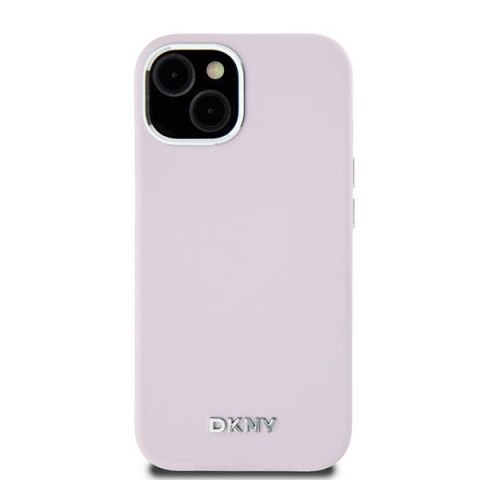 DKNY nakładka do iPhone 15 6,1" DKHMP15SSMCHLP różowa HC Magsafe silicone w horizontal metal logo DKNY nakładka do iPhone 15 6,1" DKHMP15SSMCHLP różowa HC Magsafe silicone w horizontal metal logo