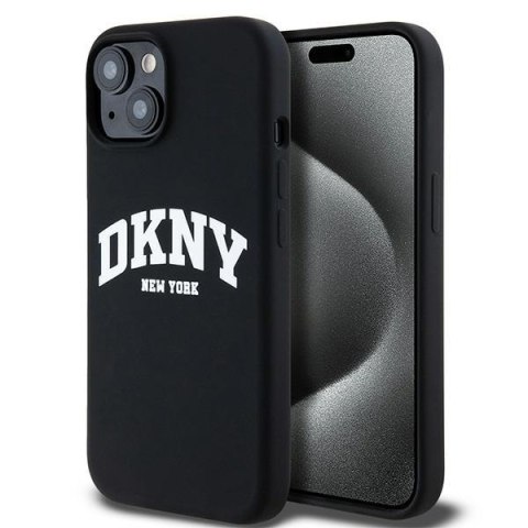 DKNY nakładka do iPhone 15 Plus 6,7" DKHMP15MSNYACH czarna HC Magsafe silicone w arch logo DKNY nakładka do iPhone 15 Plus 6,7" DKHMP15MSNYACH czarna HC Magsafe silicone w arch logo