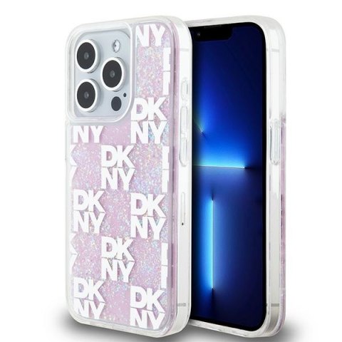 DKNY nakładka do iPhone 15 Pro 6,1" DKHCP15LLCPEPP biała HC liquid glitters w checkered pattern DKNY nakładka do iPhone 15 Pro 6,1" DKHCP15LLCPEPP biała HC liquid glitters w checkered pattern