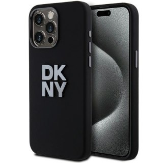 DKNY nakładka do iPhone 15 Pro Max 6,7" DKHCP15XSMCBSK czarna HC silicone w stack metal logo
