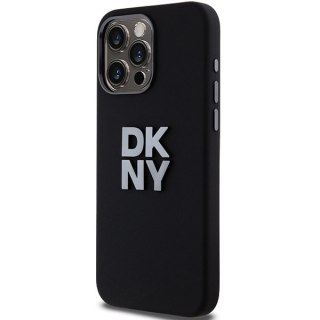DKNY nakładka do iPhone 15 Pro Max 6,7" DKHCP15XSMCBSK czarna HC silicone w stack metal logo