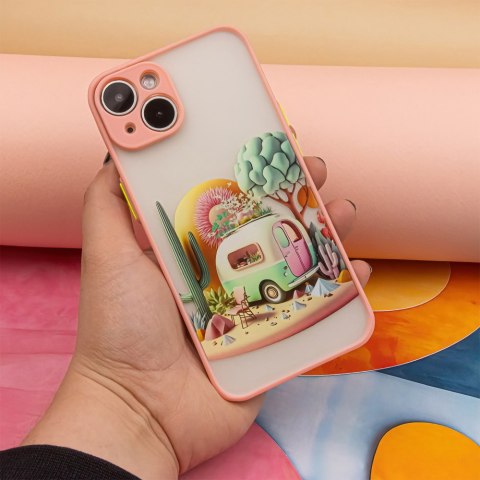 Nakładka Ultra Trendy do iPhone 12 6,1" Travel różowa