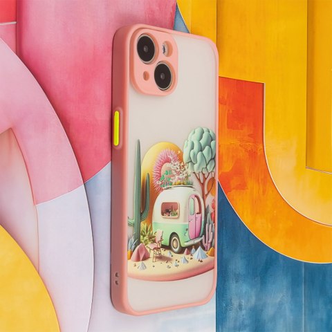 Nakładka Ultra Trendy do iPhone 12 6,1" Travel różowa