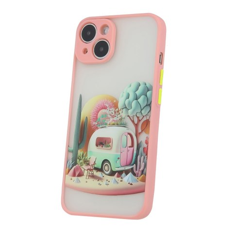 Nakładka Ultra Trendy do iPhone 14 6,1" Travel różowa