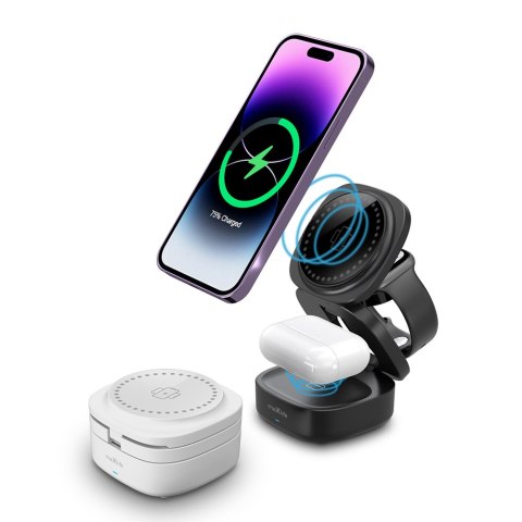 Maxlife ładowarka bezprzewodowa magnetyczna MXWC-06 15W biała 3w1 Maxlife ładowarka bezprzewodowa magnetyczna MXWC-06 15W biała 3w1