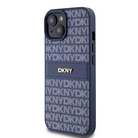 DKNY nakładka do iPhone 15 6,1" DKHCP15SPRTHSLB niebieska HC PU repeat texture pattern w tonal stripe DKNY nakładka do iPhone 15 6,1" DKHCP15SPRTHSLB niebieska HC PU repeat texture pattern w tonal stripe
