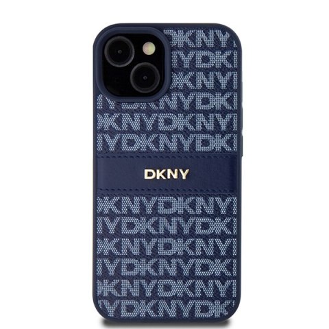 DKNY nakładka do iPhone 15 6,1" DKHCP15SPRTHSLB niebieska HC PU repeat texture pattern w tonal stripe DKNY nakładka do iPhone 15 6,1" DKHCP15SPRTHSLB niebieska HC PU repeat texture pattern w tonal stripe