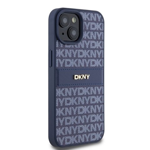 DKNY nakładka do iPhone 15 6,1" DKHCP15SPRTHSLB niebieska HC PU repeat texture pattern w tonal stripe DKNY nakładka do iPhone 15 6,1" DKHCP15SPRTHSLB niebieska HC PU repeat texture pattern w tonal stripe